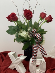 The Chic Valentine Bouquet from Designs by Dennis, florist in Kingfisher, OK