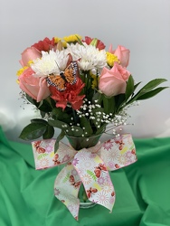 The Butterfly Garden Bouquet from Designs by Dennis, florist in Kingfisher, OK