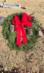 Fresh Evergreen Wreath from Designs by Dennis, florist in Kingfisher, OK