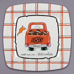 OSU Truck Square Dish from Designs by Dennis, florist in Kingfisher, OK