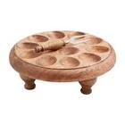 Wood Pedestal Deviled Egg Tray from Designs by Dennis, florist in Kingfisher, OK