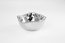 Large Silver Salad Bowl from Designs by Dennis, florist in Kingfisher, OK