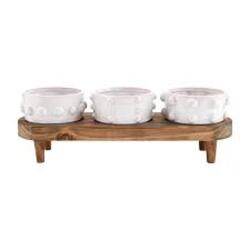 Beaded Wood Dip Tray Set from Designs by Dennis, florist in Kingfisher, OK
