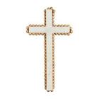 Gold Beaded Cross Sitter from Designs by Dennis, florist in Kingfisher, OK