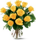 12 Yellow Roses from Designs by Dennis, florist in Kingfisher, OK