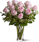 A Dozen Pink Roses from Designs by Dennis, florist in Kingfisher, OK
